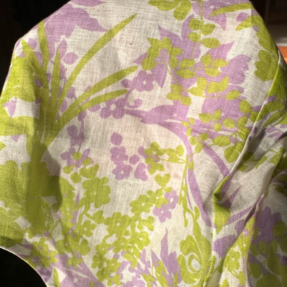 Loro Piana Purple and Green Linen Blouse - Picture 16 of 16